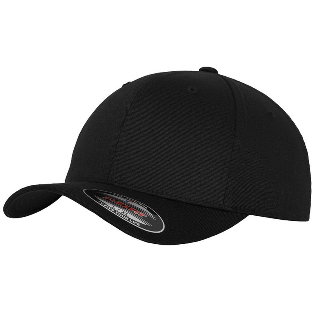 Flexfit Childrens/Kids Wooly Combed Cap / Black/Black